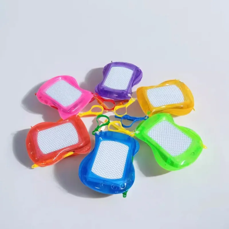 1 pçs mini placa de escrita corda magnética das crianças prancheta quebra-cabeça do bebê magnético diversão graffiti brinquedo