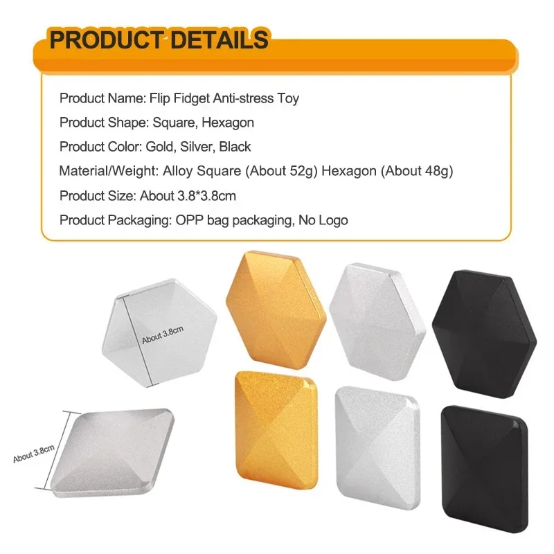 Flipo Flip Fidget Toys Rotante in lega cinetica Giocattoli da tavolo per adulti Office Fidget Spinner Giocattoli antistress per bambini