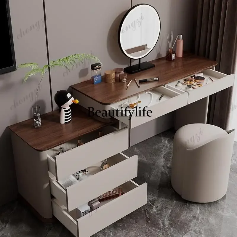 A49 Italian Natural Dressing Table Luxury Modern Clothing Mirror Dressing Table White Drawers Coiffeuse De Chambre Organizer Mak