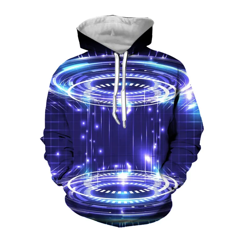 Fashion Cyber Pattern Hoodie For Men Women Cool Technology 3D Printed Sweatshirt Casual Pullovers Loose Tops Long Sleeve Hoodies