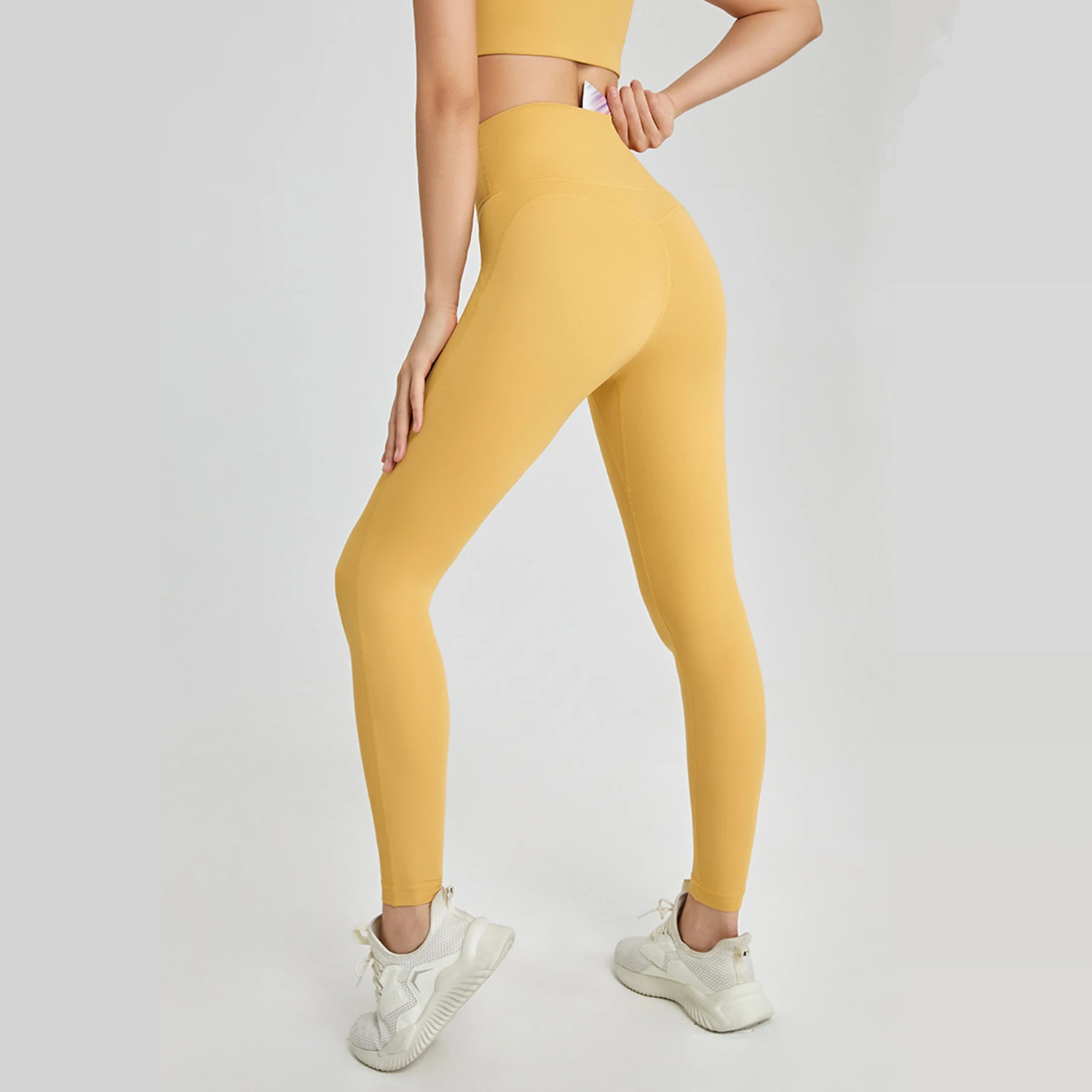 Women Sport Leggings High Waist Slim Yoga Pants Hip-Lifting Running Trousers Girls Quick Dry Gym Fitness Tights Pant With Pocket image 6
