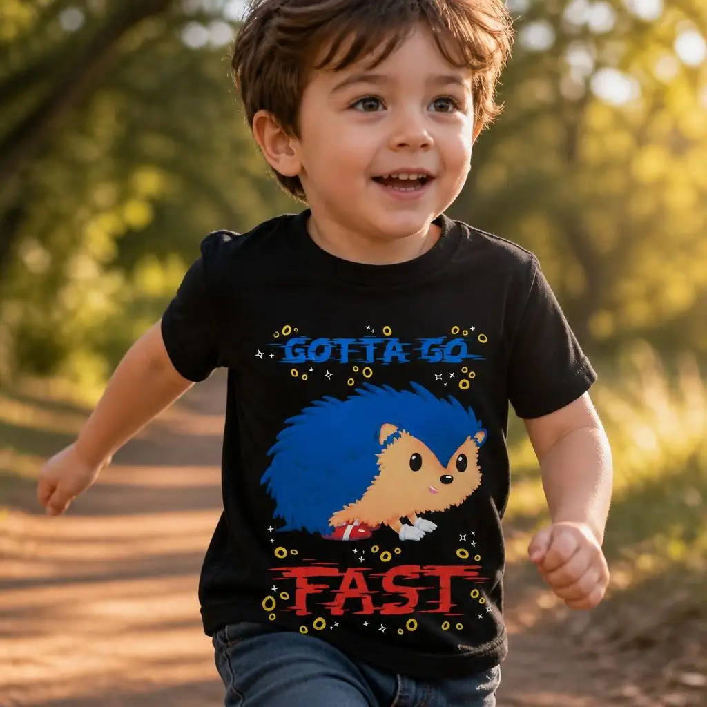 Gotta Go Fast Cute Sonices Retro Game Meme Men Retro T Shirt 100% Cotton Clothing Fun Short Sleeve Tee Gift T-Shirts