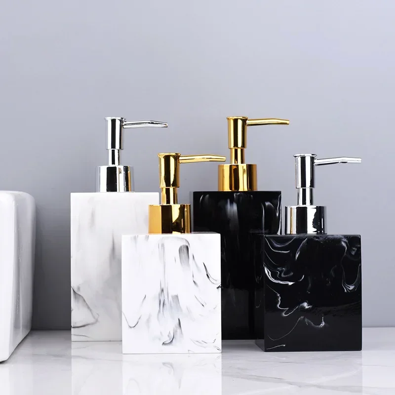 Lotion Bottle Ink Textured Resin Split Bottle Pressing Shampoo Shower Gel Bottle soap dispenser  bathroom accessories
