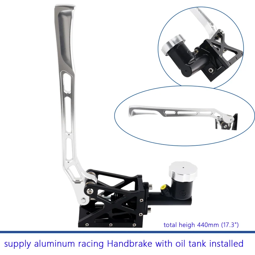 Universal Car Racing Drift Vertical Type Racing Drift Oil Hydraulic Handbrake Hydro Hand Brake E-Brake Silver To Better