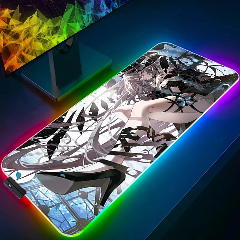 

RGB Mouse pad Anime Sexy Girls gaming accessories computer keyboard gamer Designed specifically for e-sports games LED mouse pad