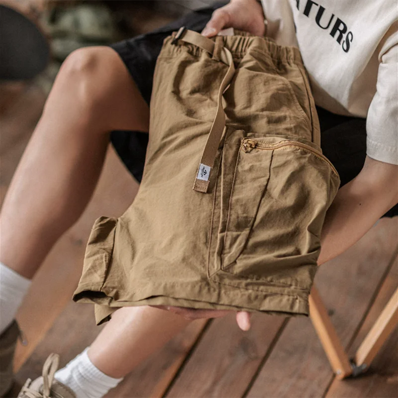 Amikaki Outdoor Work Shorts Japanese Summer Pocket Casual Capris Men Trekking Camping Climbing Skateboarding Sports Pants Clothe