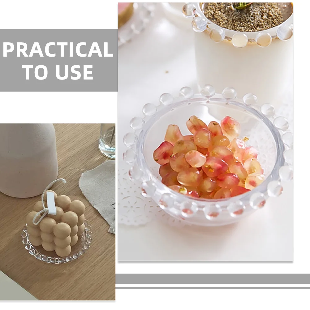 

3Pcs Glass Dish Exquisite Snack Plates for Food Storage Serving Party Home Use Mini Glass Plate Sushi Plate Dessert Tray