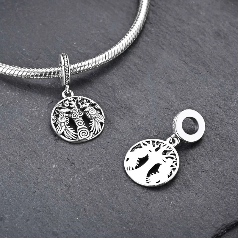 925 Sterling Silver Mythology Series Charms Beads Boat Axe Tree of Life Pendants Fit Original Bracelet Women Girls Jewelry Gifts view 2
