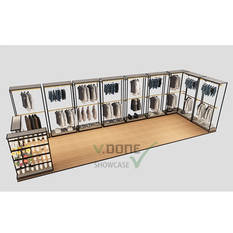 

Custom. Guangzhou retail luxury black clothing racks for clothing store women white boutique racks clothing display