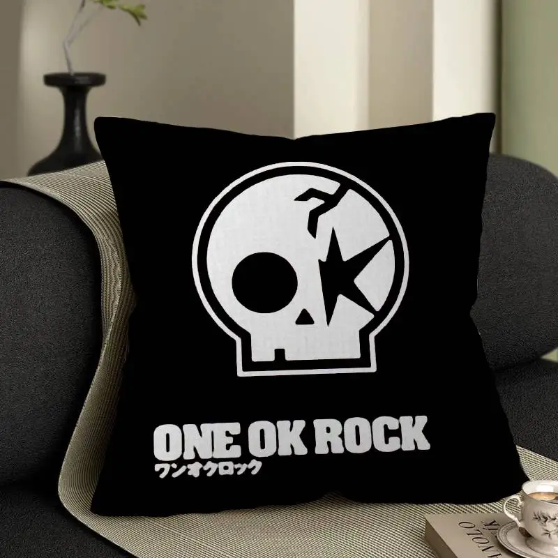 ONE OK ROCK logo Cushion Cover Inches Farmhouse Decor Home Throw Pillow Covers for Couch Decorations