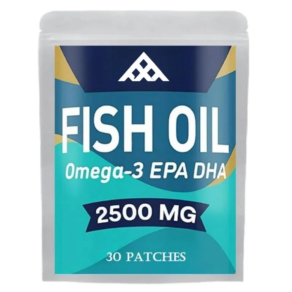 30 Patches Omega 3 Fish Oil -epa, Dha Fatty Acids Transdermal Patches Brain & Heart Health Support