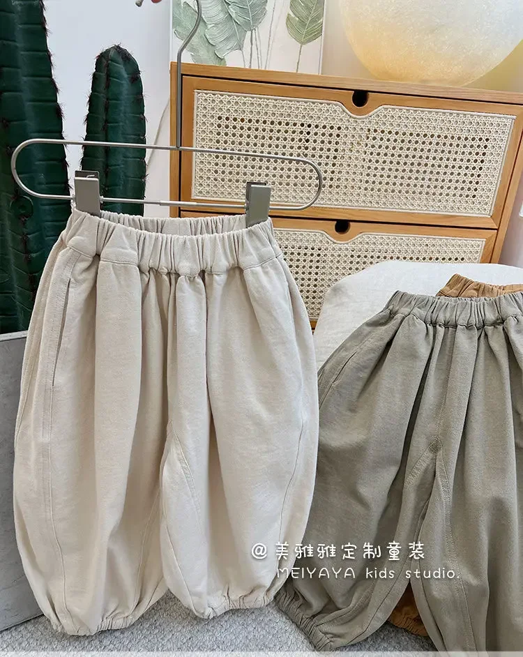 2026 Modische Hose für Jungen, Kinderkleidung, Sommer, Frühling, Babyhose mit Taschen, knöchellang, locker geschnitten, Mädchen, Kinder, Freizeithose – Detail 6