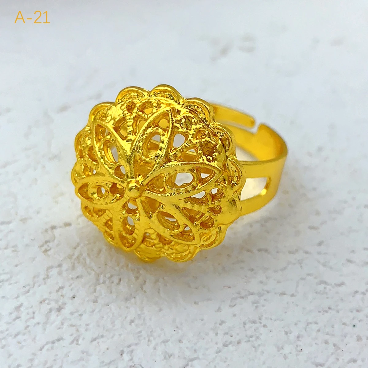 Ethiopian Flower Shape 24k Gold Plated 6pcs Jewelry Sets For Women Dubai Nigerian Luxury Necklace Jewellery Set Wedding Gifts
