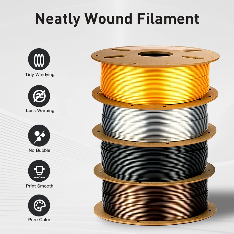 ERYONE 1KG Ultra-Silk PLA 3D Printer Filament 1.75mm,Silk Shiny Finish, Glossy Smooth Surface Vibrant Color 1kg Spool - view 4