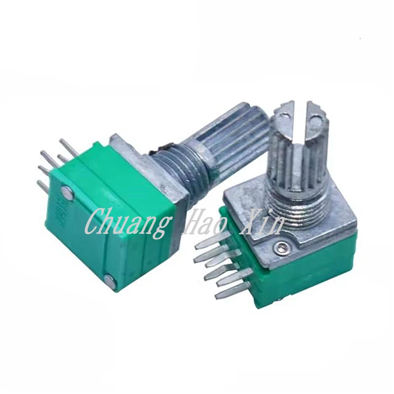 5PCS 6pins RK097N B5K B10K B20K B50K B100K B500K Audio Amplifier Sealed Potentiometer 15mm Shaft