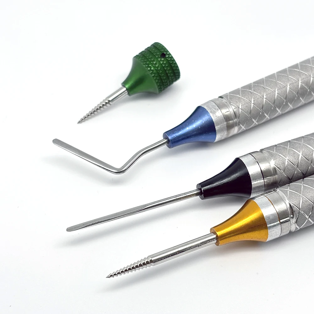 4Pcs Dental Tooth Titanium Extraction Flex periotomo Power Kit punta in titanio strumento flessibile per strumenti in titanio parodontale
