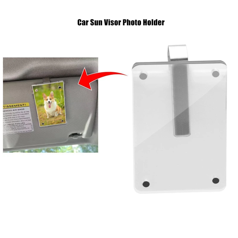 Auto-Sonnenblenden-Magnethalter für Fotos, Acryl-Fotohalter für Kühlschrank, Notizhalter, Fotoaufbewahrungsrahmen, Auto-Innenausstattung – Detail 6
