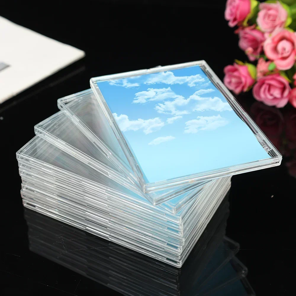 Acrylic Card Holder Transparent Snap on type HD Clear Kpop idol Photo Cards Storage Cover Display Sports Collection Card Sleeve