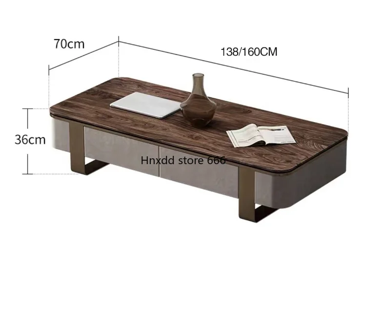 

Coffee table living room light luxury solid wood TV cabinet combination