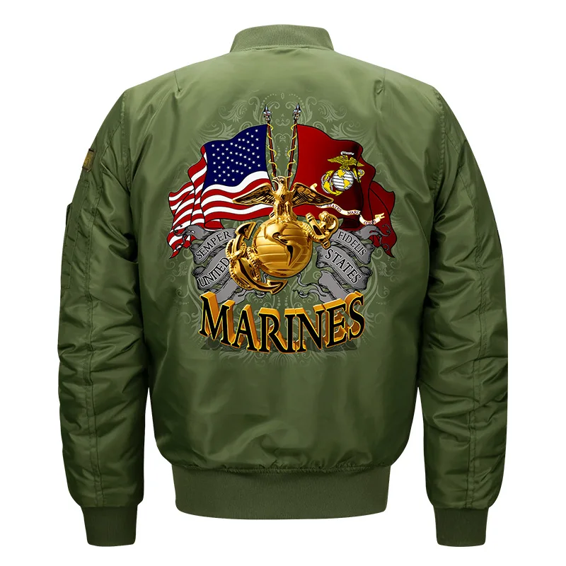 Pilot Jackets Men Military Bomber Jacket Marines Flight jacket Print Casual Full Coat Men Tops Plus Size 6XL 7XL 8XL 5XL