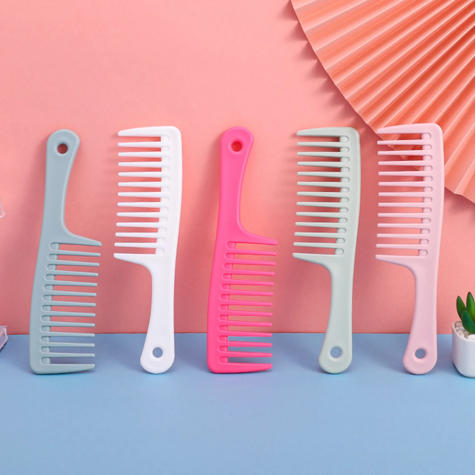 Peigne démêlant à dents larges, antistatique, pour cheveux tenaces, épais et ondulés