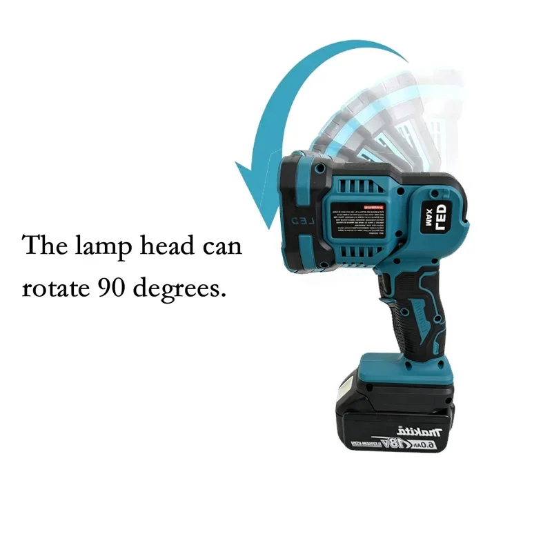 Makita LED Flashlight Cordless Portable Lantern Emergency Lamp Spotlight 3 Mode Outdoor Light Lithium Night Lamp For 18V Battery image 4