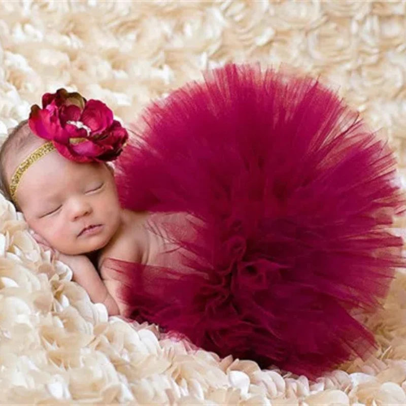 Outfit Multiple Newborn Photography Clothing Newborn 100 Days Photography Clothing Newborn Fluffy Skirt Newborn Photography