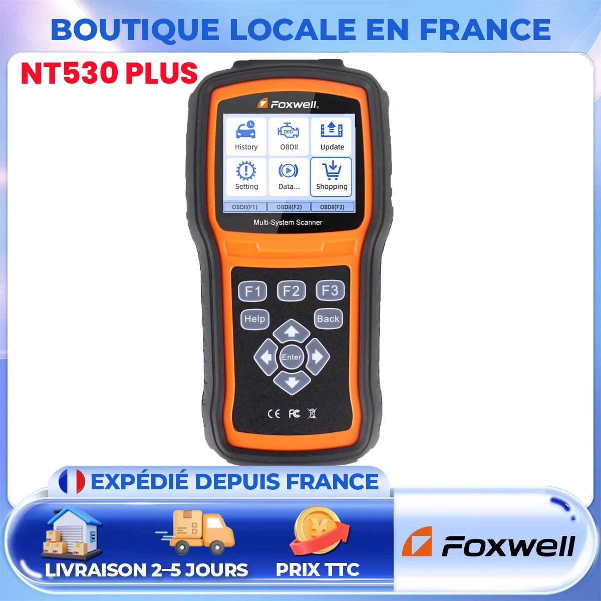 FOXWELL NT530 Plus pour BMW tous les systèmes tous les services de Maintenance outil de Diagnostic bidirectionnel Scanner OBD2 automobile