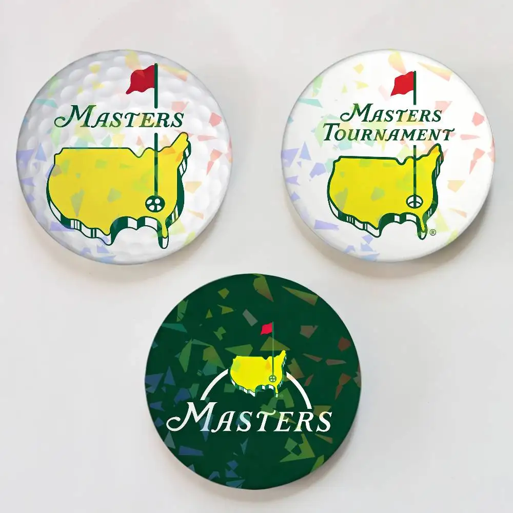 M-MaSters Brand G-Golf Fashion Badges Round Laser Badge Brooch Backpack Accessories