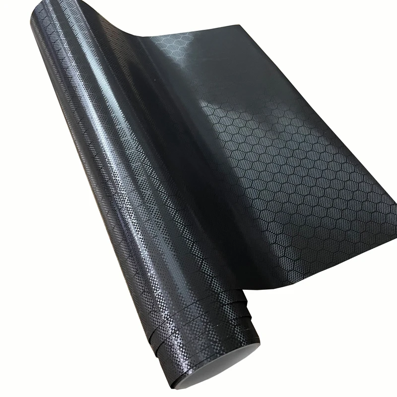 

Hex Carbon Black Vinyl Car Wrap Self Adhesive Decals Stickers