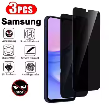 3Pcs Privacy Screen Protector For Samsung Galaxy A53 A13 A52S A52 A32 A12 A55 A51 A72 A22 A33 A73 A21S A54 Anti-Spy Glass