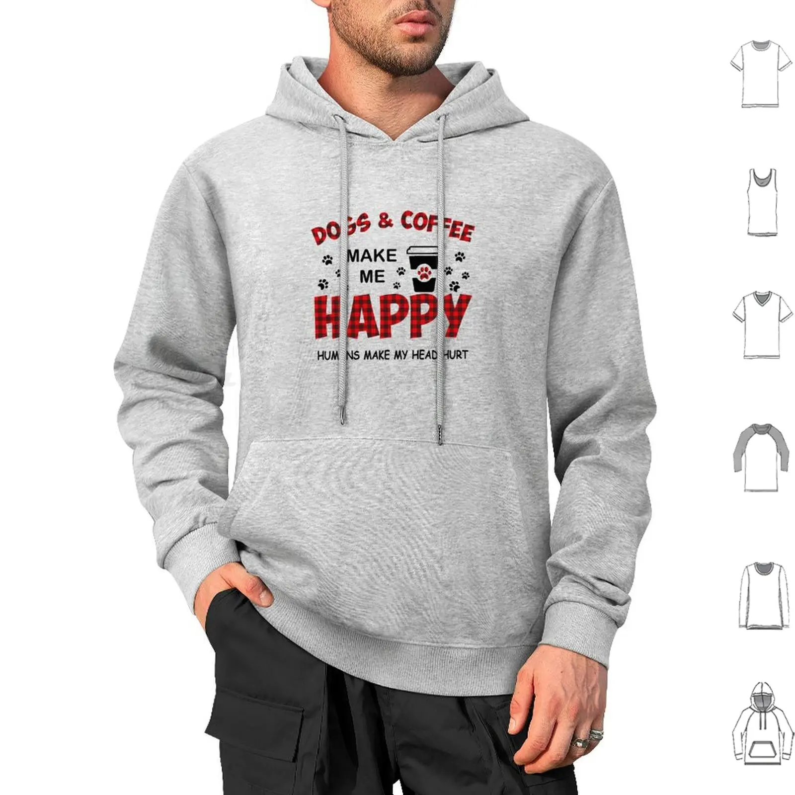 Dog $ Coffee Make Me Happy Hoodies Long Sleeve Dogs Make Me Happy You Not So Much Dogs Make Me Happy Humans Make My