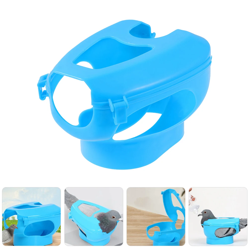 

2Pcs Hollow Out Pigeon Holder Reliable Plastic Construction Easy to Clean Fixed Frame for Pigeon Medication Feeding and Training