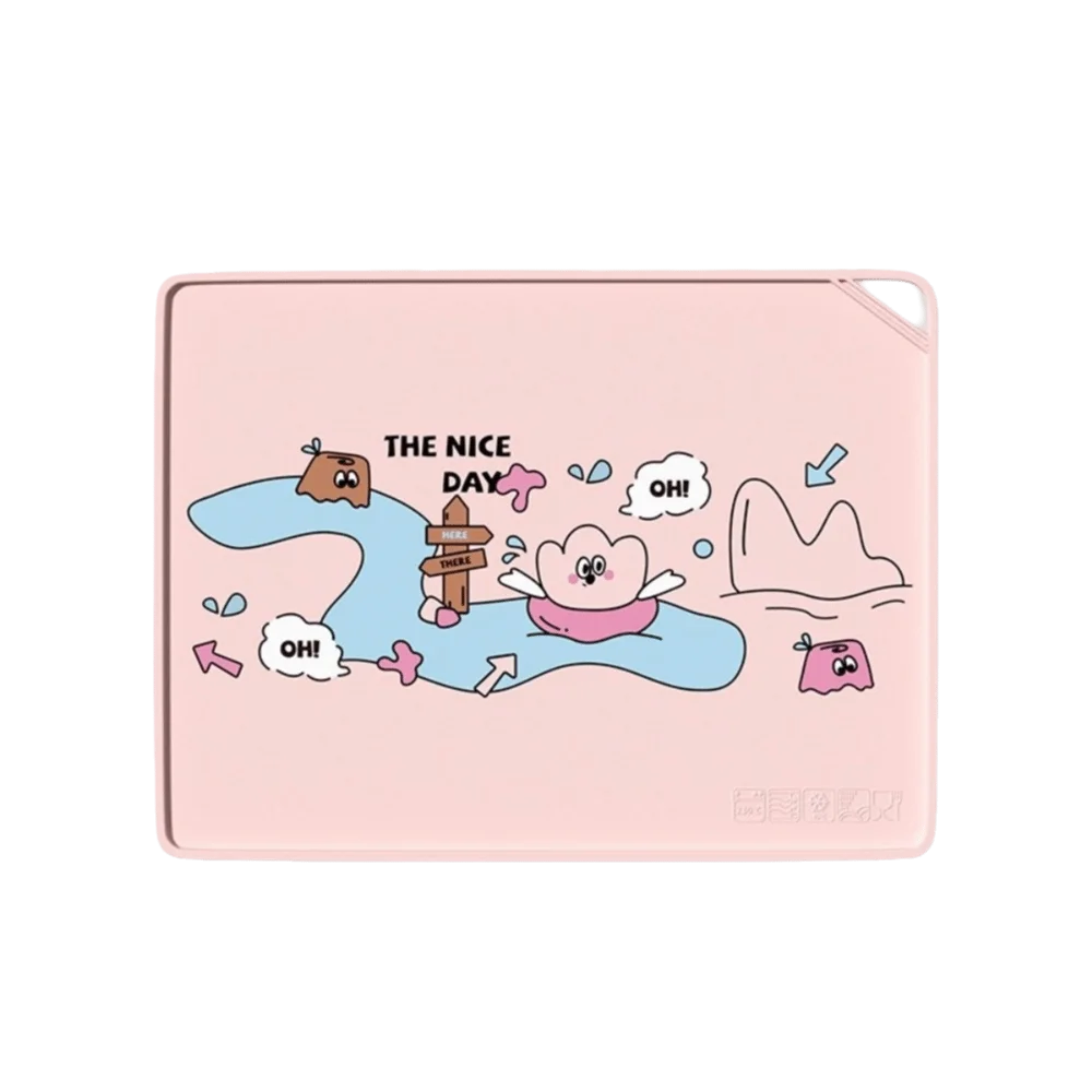 Soft Cartoon Silicone Place Mat Anti-Slip Oil Proof Drainer Mat Waterproof Heat Resistance Dish Drying Mat Coffee Machine