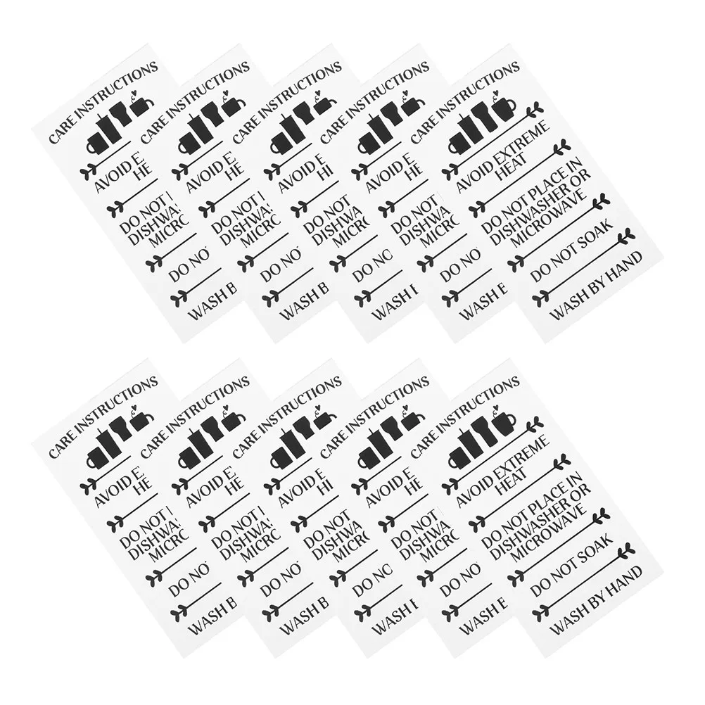 40pcs Tumbler Care Instruction Cards for Glass Water Cups – Maintenance Guide & Cleaning Tips