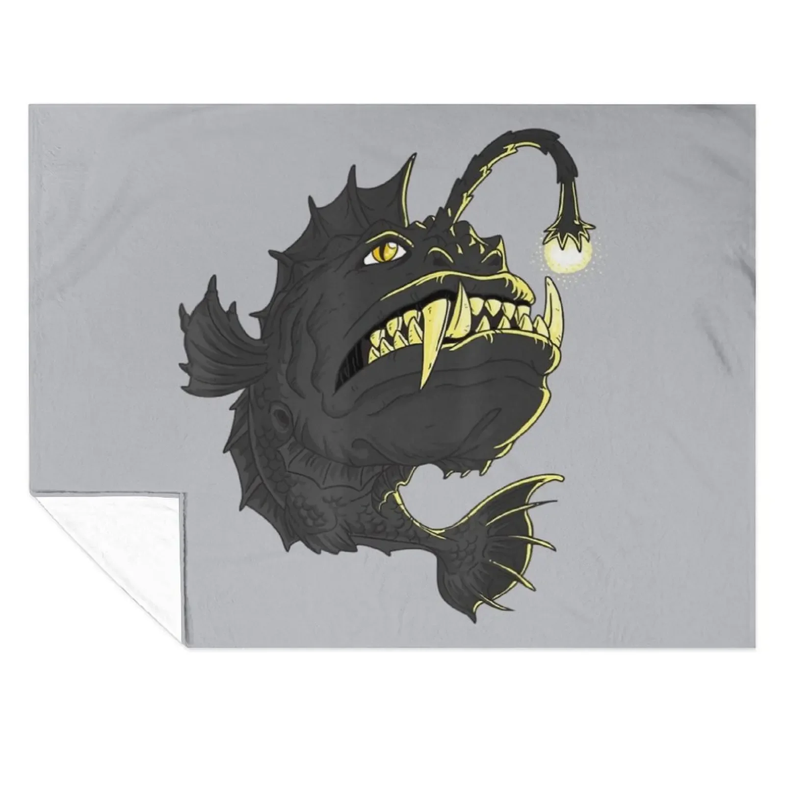 

Angler Fish Deep Sea Fish Throw Blanket Decorative Sofa Luxury Designer Warm Vintage Blankets