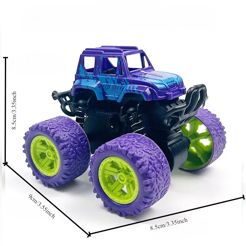 Inertia Four Wheel Drive Off Road Vehicle Mini 360 Spins Friction Truck Plastic Crashworthiness Model Toy Children Birthday Gift