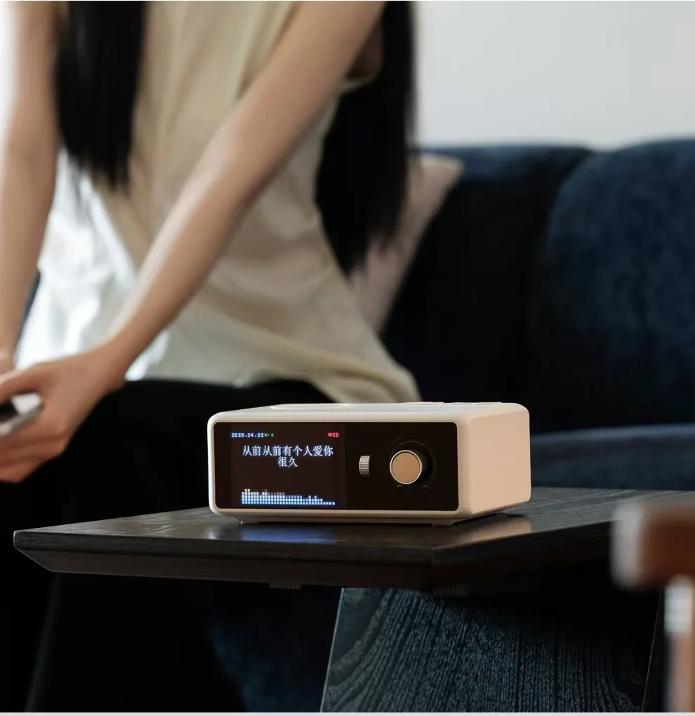 

Desktop floating lyrics Bluetooth speaker with wireless charging ultra long battery life speaker can be placed on the table
