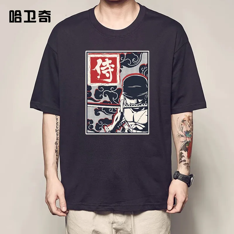 Harvey Wachi Pirate King Ro Luuf T-shirt, Male Zoro Short-sleeved, Sanji White Beard, Ace Choji, Clothes