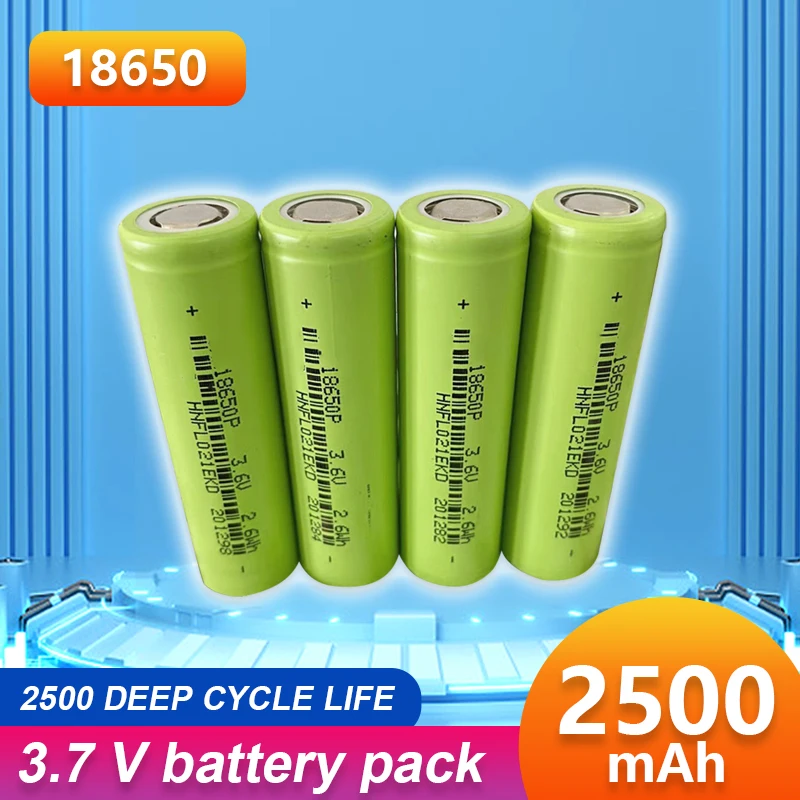 3.7V 18650 New Battery 2000mah 2200mah 2500mah 3000mah Rechargeable Strong Light Flashlight Electronic Toy lectromobile Cell