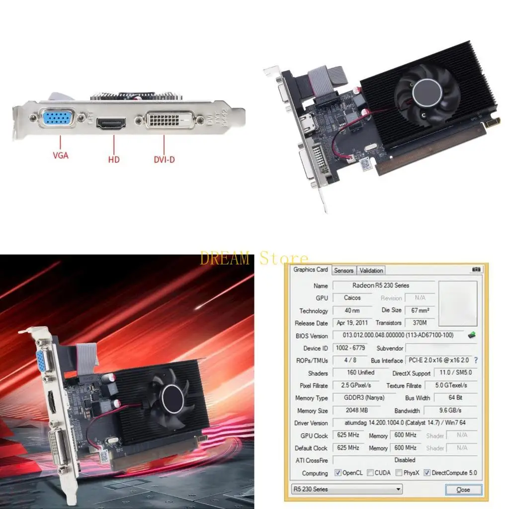 

Видеокарта 2 ГБ DDR3 для настольных игр, низкопрофильная видеокарта, лучшая распродажа