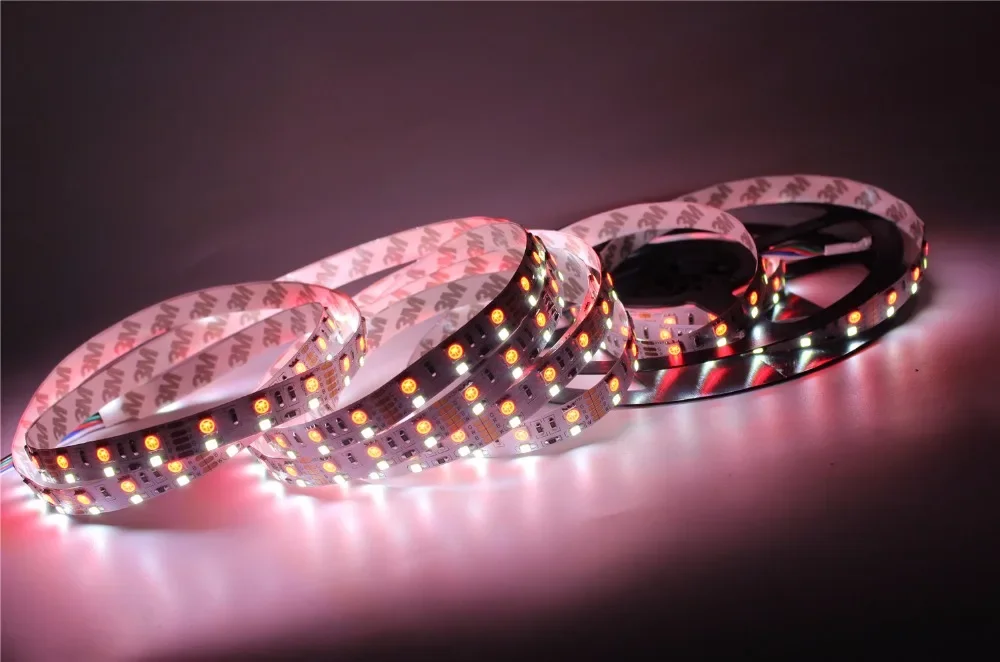 Double Row RGBW RGBWW LED Strip Tape lights 5050 RGB + 2835 White / Warm White DC12V 120 LED/m 5m/lot.