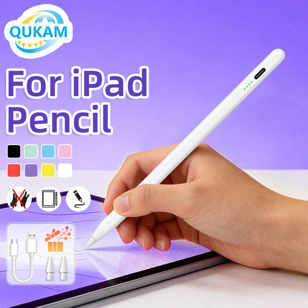 New Stylus Pen For iPad 2025 2024 2023 2022 2021 2020 2019 2018 Pro Air Mini Pen With Palm Rejection Power Display For Apple Pen