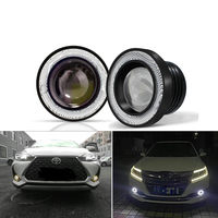 2Pcs 3.0Inch LED Angel Eyes Fog Lamp 12V Universal 2.5Inch COB LED DRL Lamp 3.5Inch Driving Lights White Blue Red 64/76/89mm