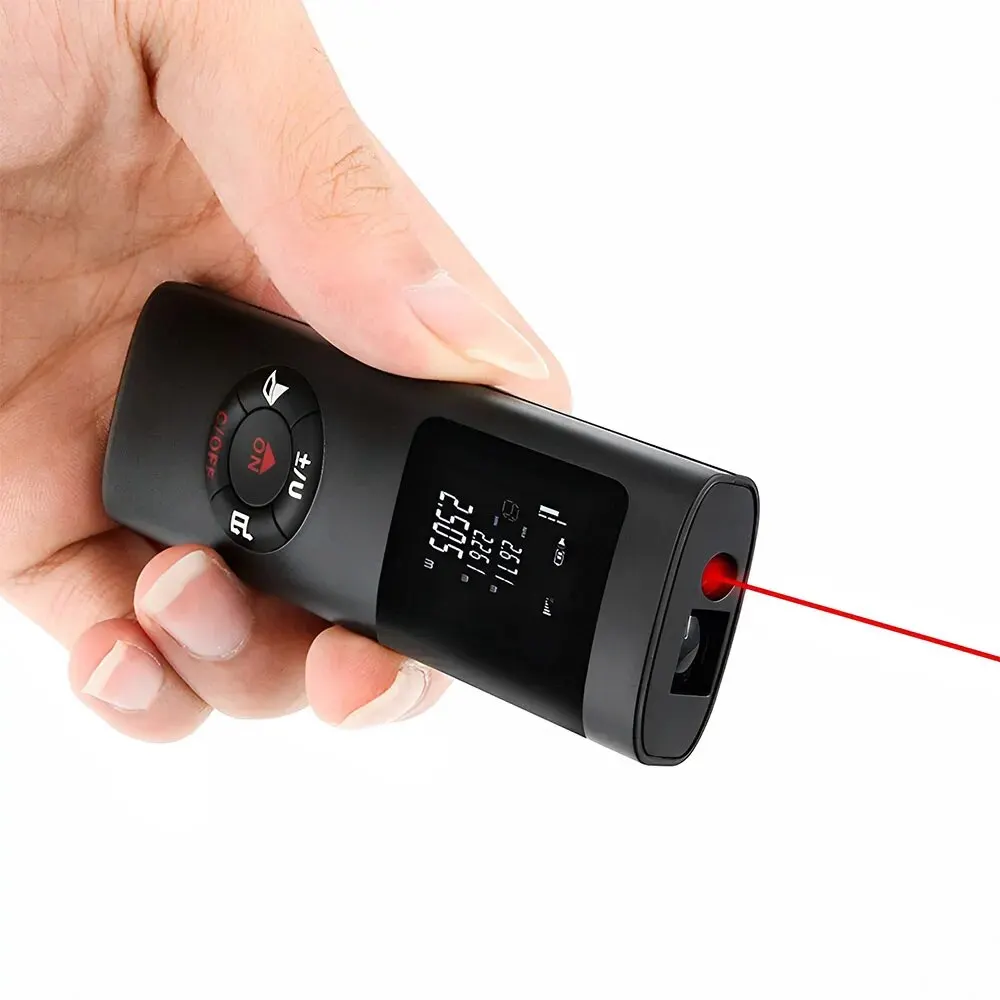 Mini medidor de distância a laser inteligente, Range Finder portátil portátil, Rangefinder infravermelho, USB recarregável, ferramentas de medida, 40m, 60m