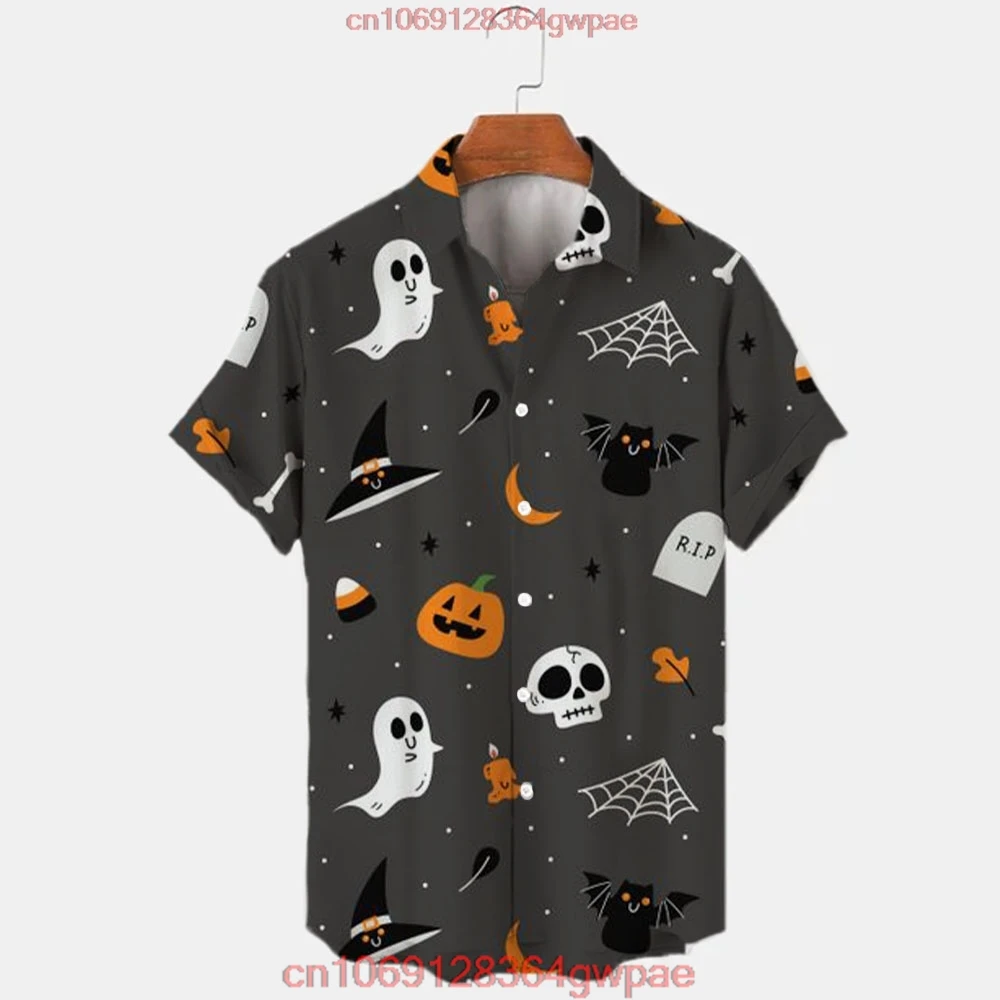 Disney Halloween Hawaiian Shirt Men Women Fashion Short Sleeve Shirt Mickey Halloween Hawaiian Shirt Casual Beach Shirt