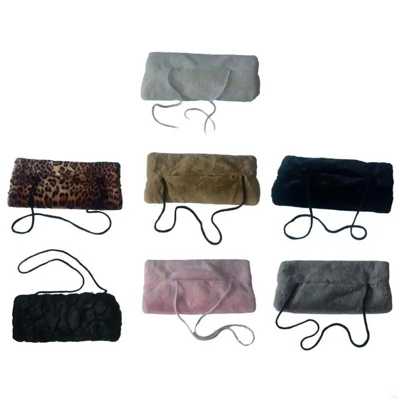 

49MC Plush Hand Muffs Men Women Thermal Hand Muff with Pocket for Cold Weather