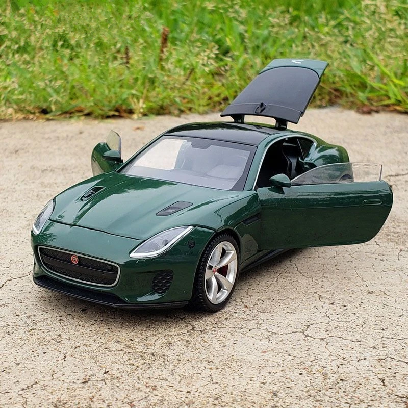 1:32 F-Type Coupé Legierung Sportwagen Modell Druckguss Metall Klassisches Oldtimer-Automodell mit Simuliertem Sound und Licht Sammlerstück Kindergeschenk