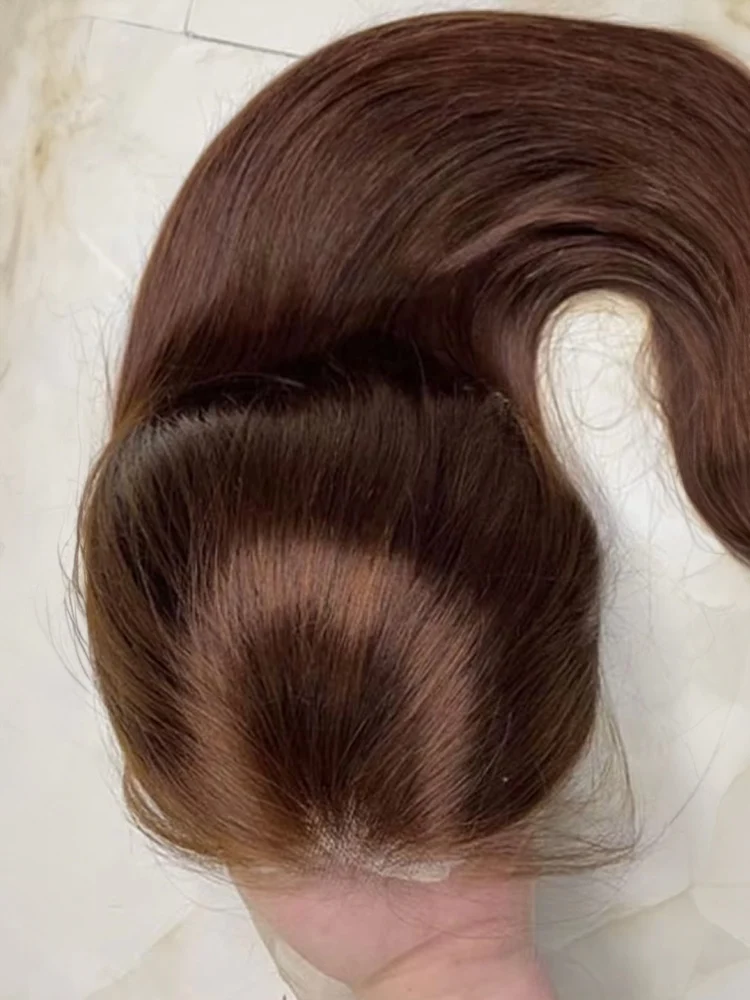 250 Density 40 42 Inch Brown Colored Silky Hair Transparent 13x6 HD Lace Frontal Wigs Chocolate Brown Bone Straight 13x4 Lace Front Wigs For Women Preplucked 100% Virgin Remy Raw Human Hair