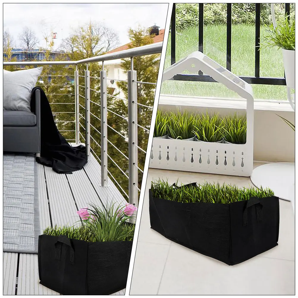 3Pcs Non-Woven Planting Bags Root Control Breathable Growing Pouch Garden Planting Nursery Bag Vegetable Herb Flower